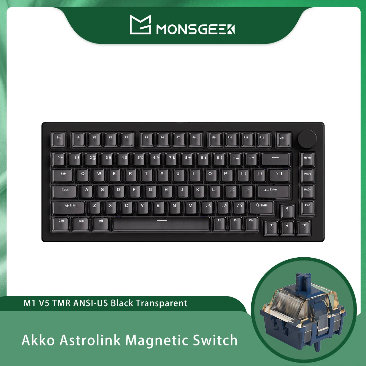 Akko MONSGEEK M1 V5 TMR Rapid Trigger Gaming Keyboard with Magnetic/Mechanical Switches 8K RGB Hot-swap Aluminum Keyboard Gasket