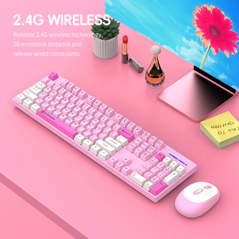 Shipadoo Wireless Keyboard and Mouse Combo Set