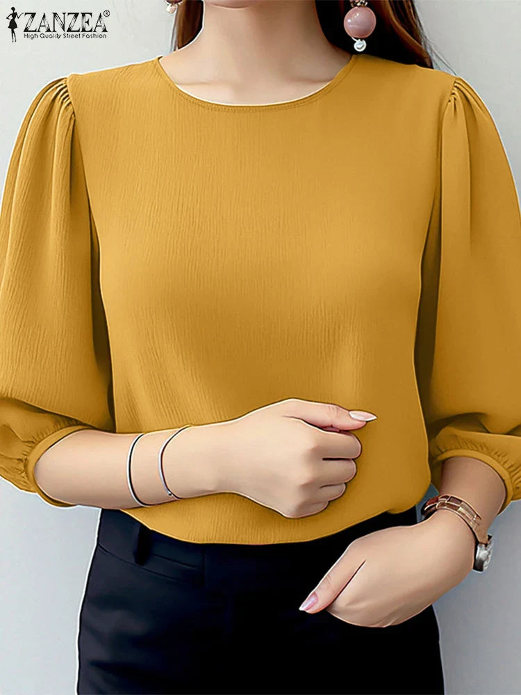 Elegant Puff Sleeve Blouse UK