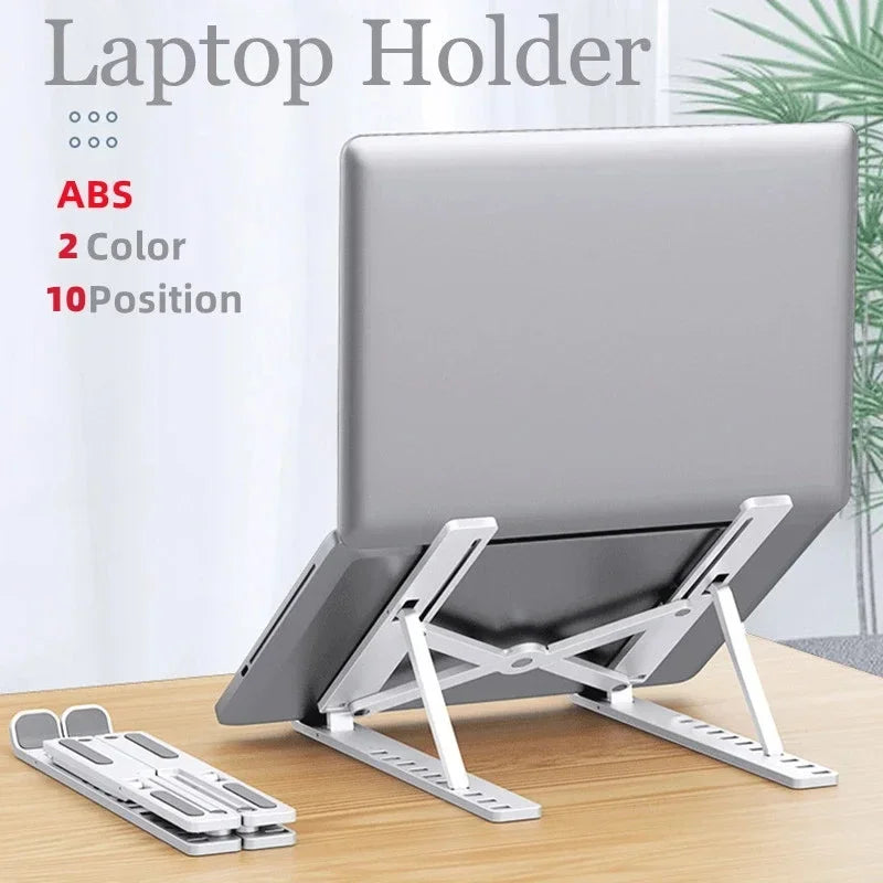 Laptop Stand Ergonomic Portable Plastic IPad Phone Stand With 10 Speed Suitable For Laptop Office Bedroom Study And Travel