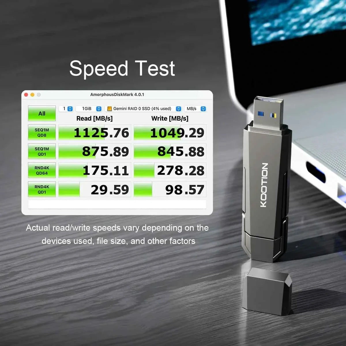 KOOTION U52 Type C USB 3.2 External Solid State Flash Drive 1TB 512GB 256GB