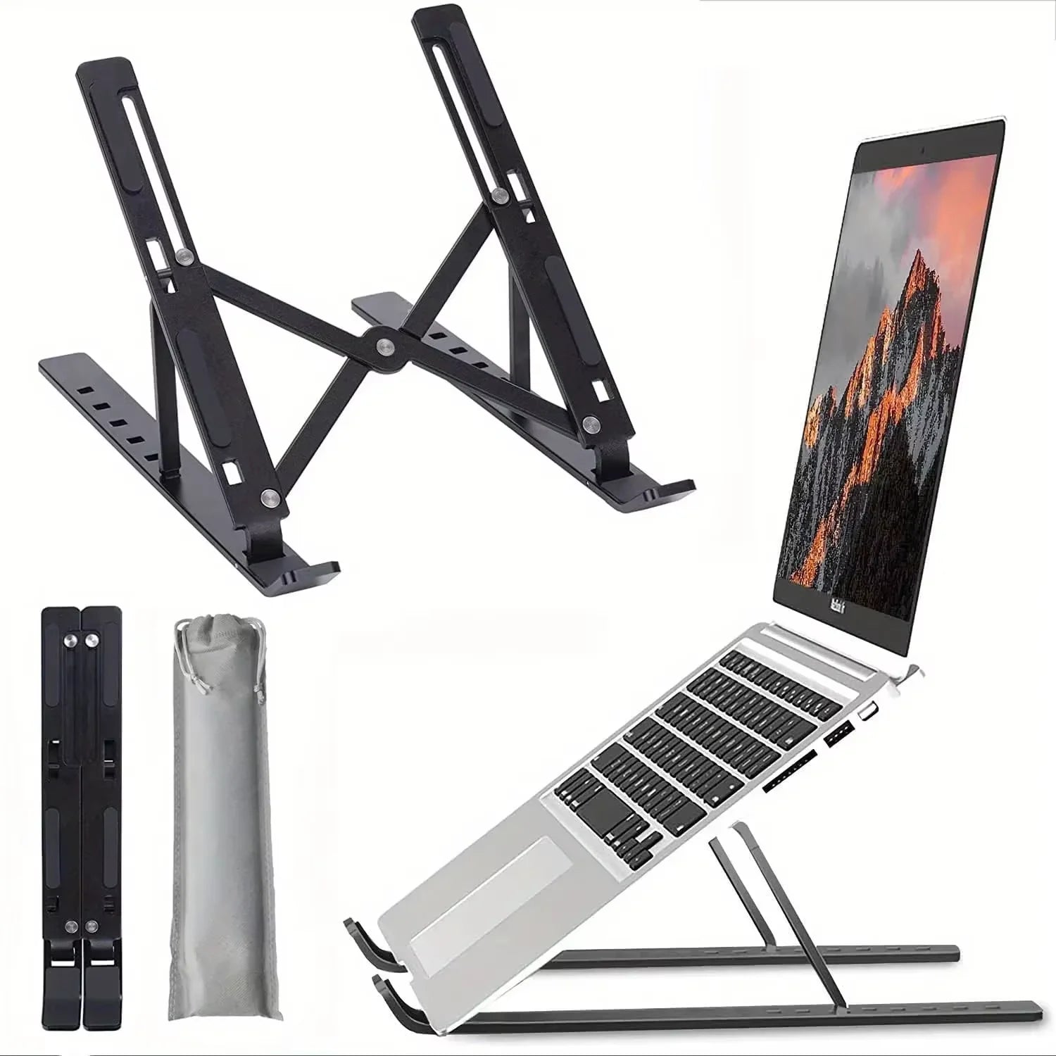 Foldable Laptop Stand Adjustable Portable Notebook Bracket Support Base ABS Holder For Macbook Air Pro Accessories Convenient