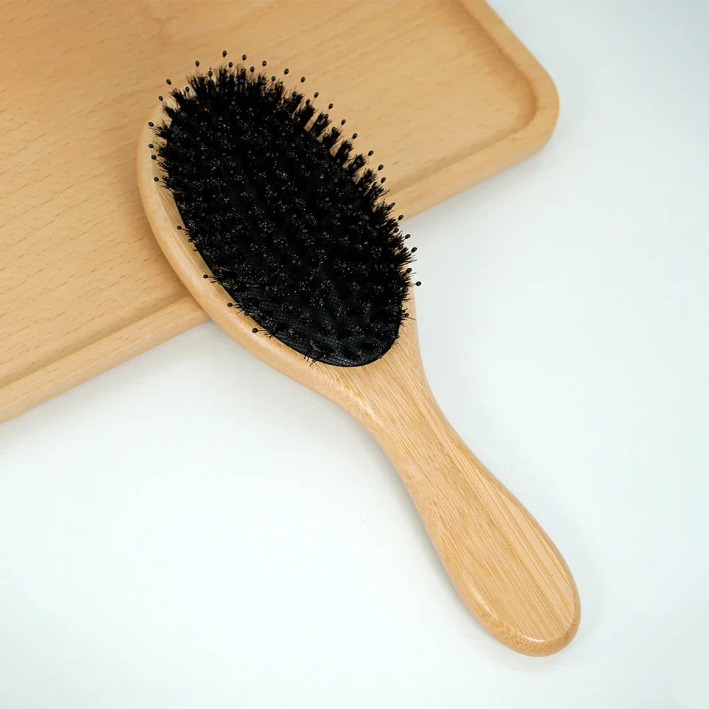 Natural Bamboo & Boar Bristle Hair Brush