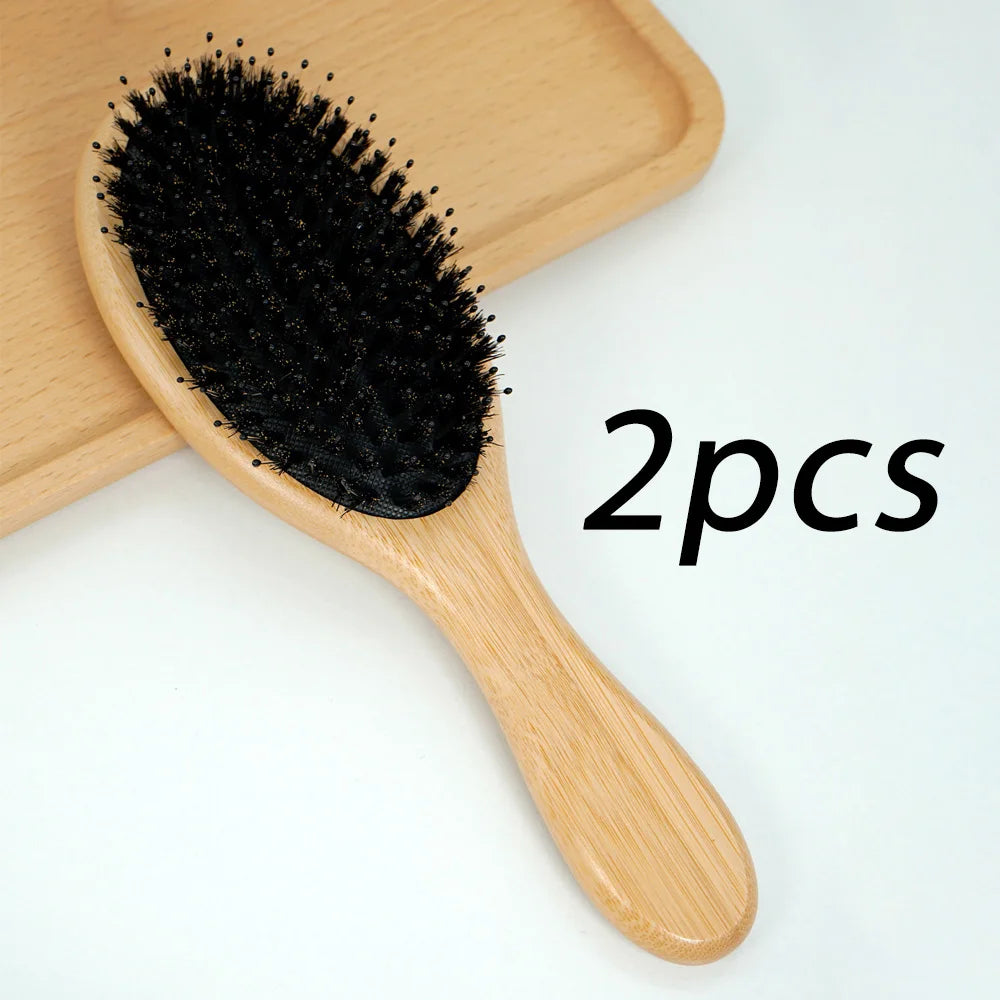 Natural Bamboo & Boar Bristle Hair Brush