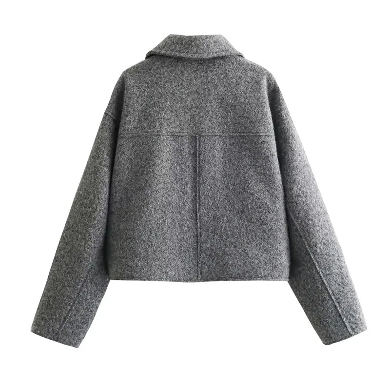 Arlena Cropped Wool-Blend Jacket