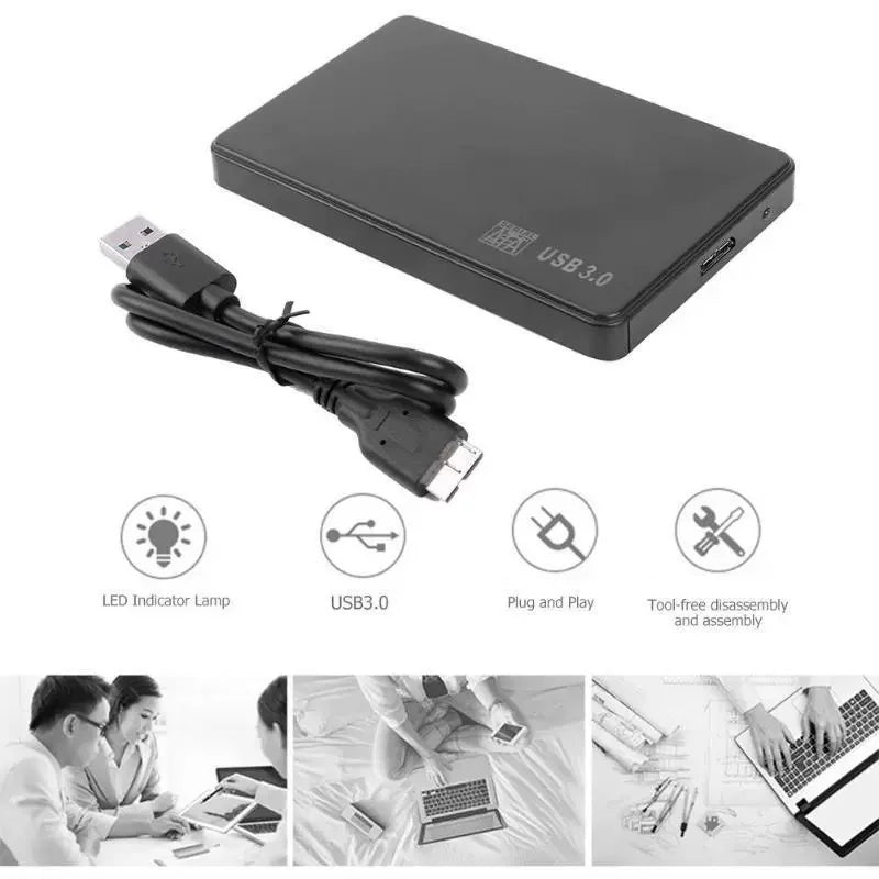 USB 3.0/2.0 To 2.5 Inch Hard Drive Case SATA HDD SSD Enclosure High-Speed External Hard Drive Disk Box for PC Laptop Smartphone