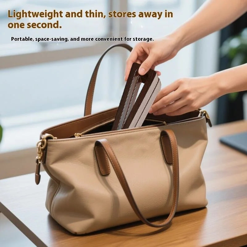 Portable Wooden Laptop Stand-Ergonomic 12° Adjustable Angle, Cooling Ventilation Triangular Design,Office Accessory