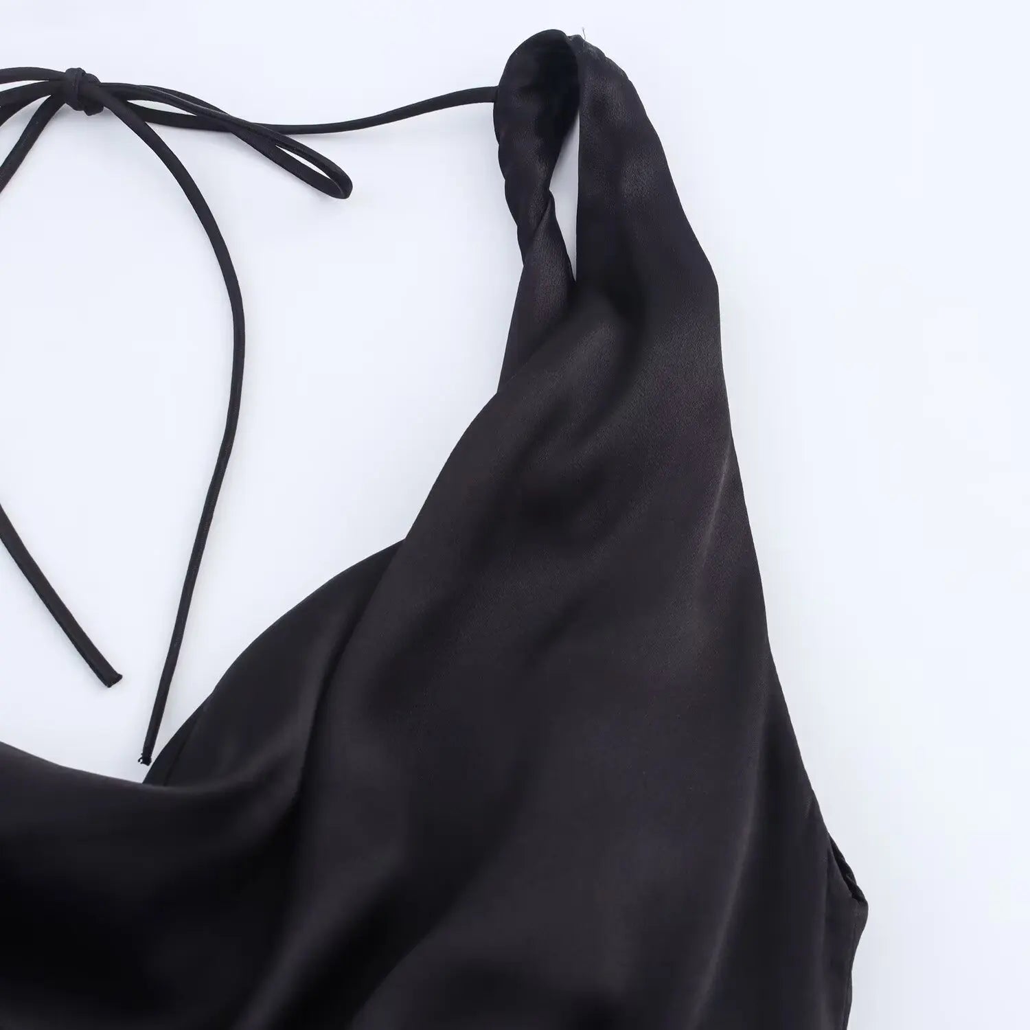 Zara satin dress, backless, V-neck, elegant, sexy