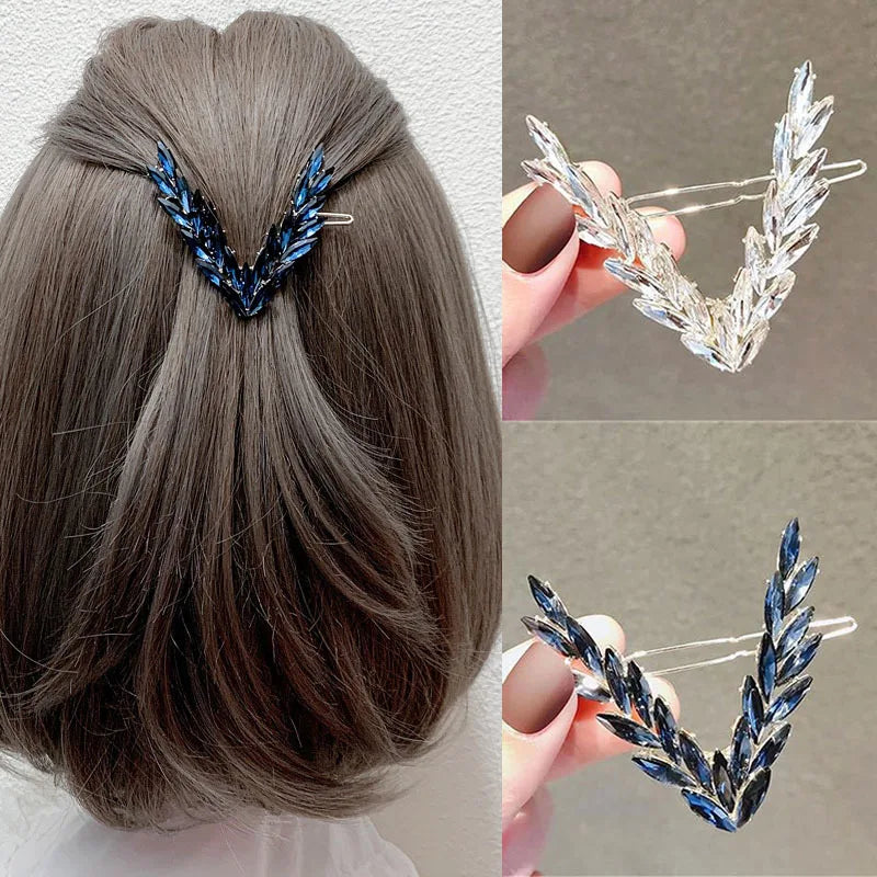 Crystal V-Shape Hair Clip