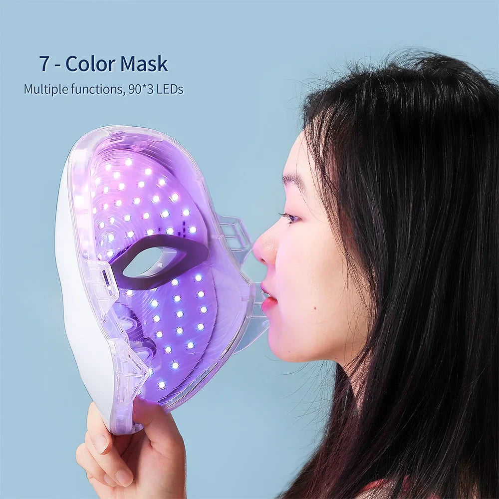 Wireless 7-Color LED Face Beauty Mask
