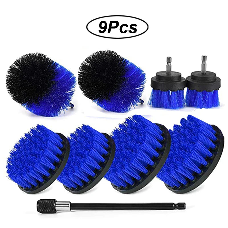UNTIOR Electric Drill Brush Attachment Set Power Scrubber Brush Car Polisher Kitchen Bathroom Cleaning Tool Car Detailig Brushes