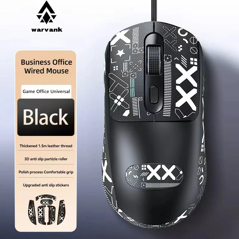 G580 USB Wired Mouse Ergonomic Office/gaming Mouse With Anti Slip Stickers For PC Laptops