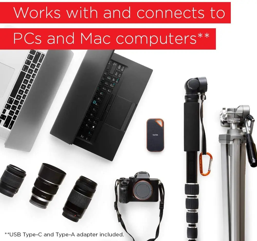 Sandisk USB 3.2 Type-C 2000MB/s Portable External PSSD 480GB 500GB Hard Drive