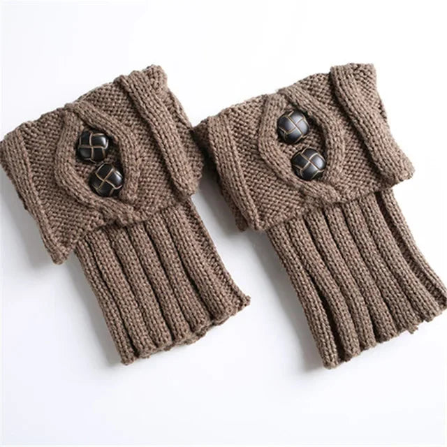 Knitted Leg Warmer Short Leg Warmers Boot Cover Warm Socks Cuffs Thermal Ladies Legging Crochet Foot Ankle Warmers Winter Women