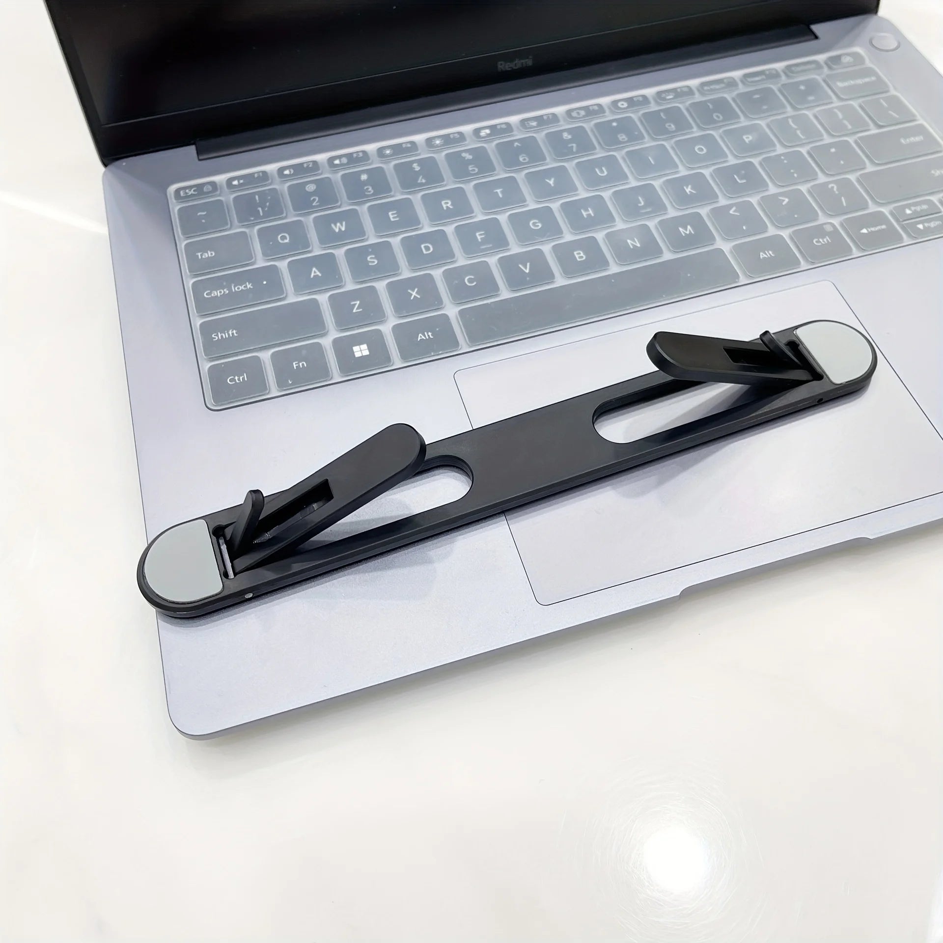 Adjustable and Foldable Laptop Stand with Keyboard & Tablet Holder