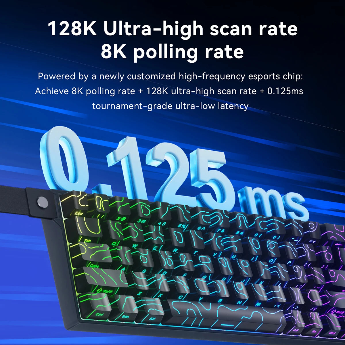 AJAZZ AK680 V2/AK680 MAX Magnetic Switch Mechanical Keyboard 60% Rapid Trigger 0.01mm 8K Return 68 keys Wired Gaming Keybaord