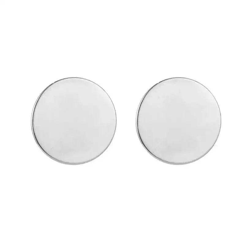 Vintage Pleated Geometric Earrings – Stainless Steel Statement Studs