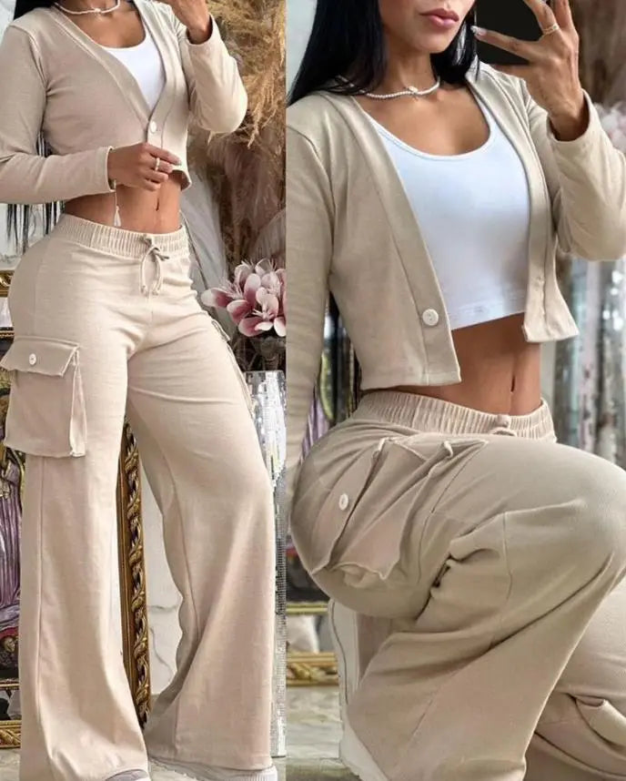 Casual Women's Two Piece Sets for Spring & Autumn