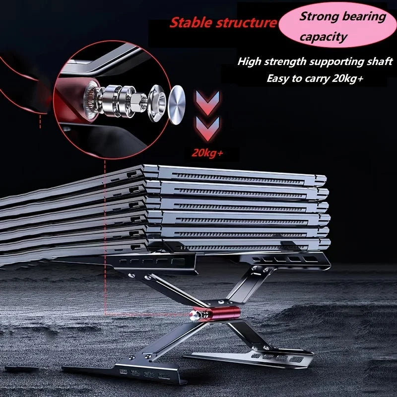Carbon Steel Laptop Stand Desktop Adjustable Tablet Holder Notebook Riser for Heat Dissipation