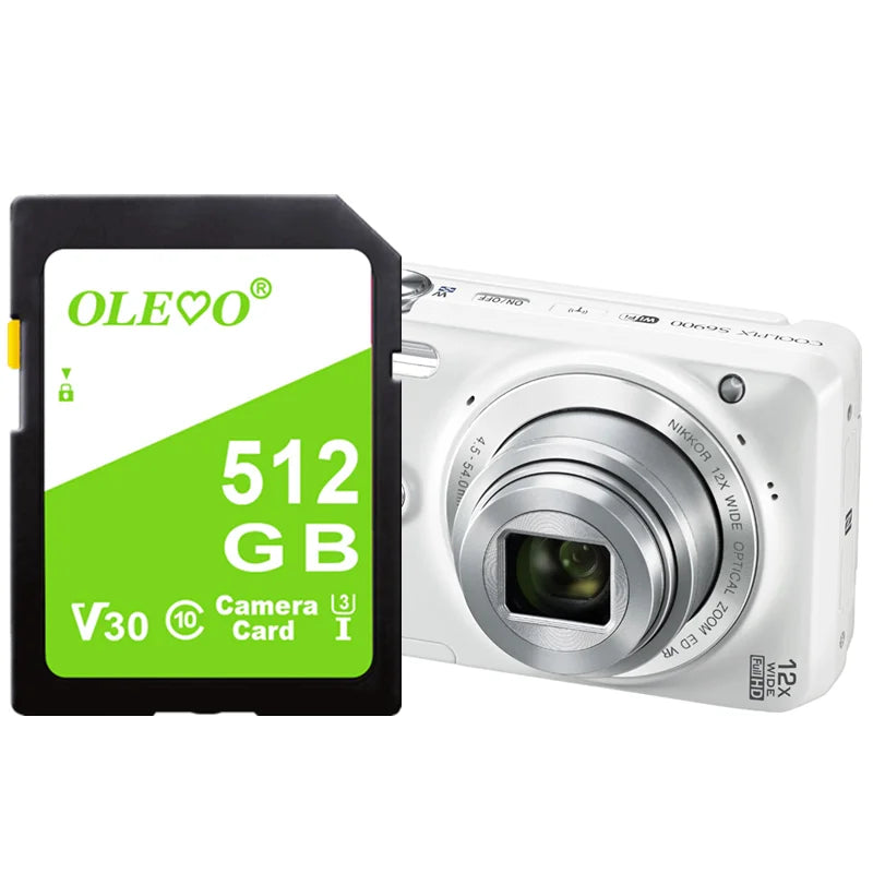 64GB Camera SD Memory Card 128GB 4K UHD Recoding, U3, Class10, V30, A1, 256GB 512GB SD for Camera, DVD