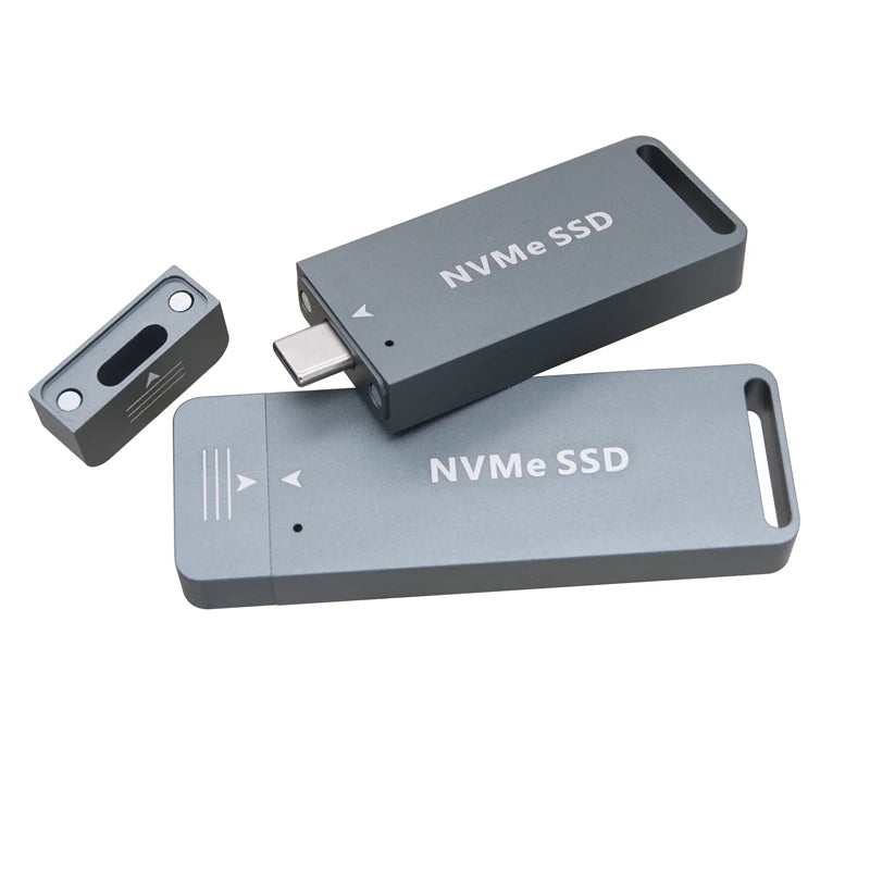 SSD Enclosure External 2230/2242 M.2 SATA/NVME SSD Box CNC Aluminum Case Dual Protocol RTL9210B Chip + Magnetic Protective Cover