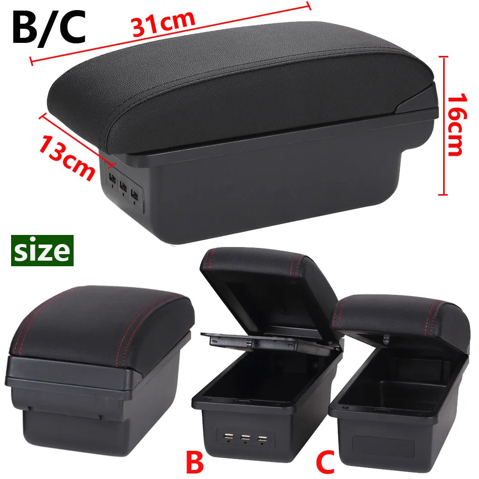 For Renault Clio 4 Armrest For Renault Captur Clio 3 III IV Car Armrest Box Accessorie Storage Parts Dedicated Interior Retrofit