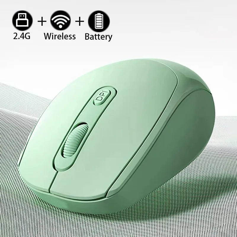 Dual Mode Wireless Mouse Bluetooth-Compatible 2.4G Wireless Mouse Computer Mice for Windows 7/8/10 Mac iOS Android Laptop Tablet