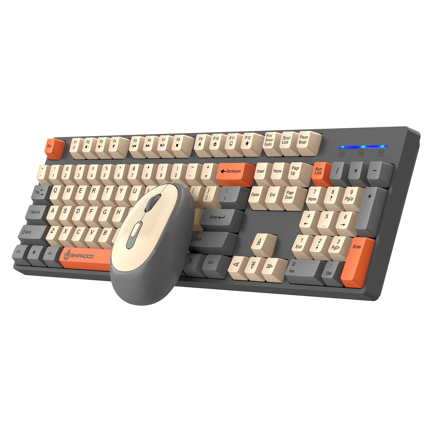 Shipadoo Wireless Keyboard and Mouse Combo Set