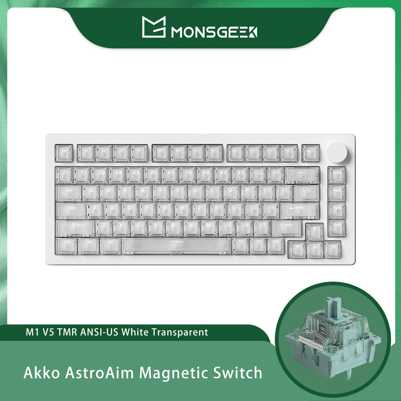 Akko MONSGEEK M1 V5 TMR Rapid Trigger Gaming Keyboard with Magnetic/Mechanical Switches 8K RGB Hot-swap Aluminum Keyboard Gasket