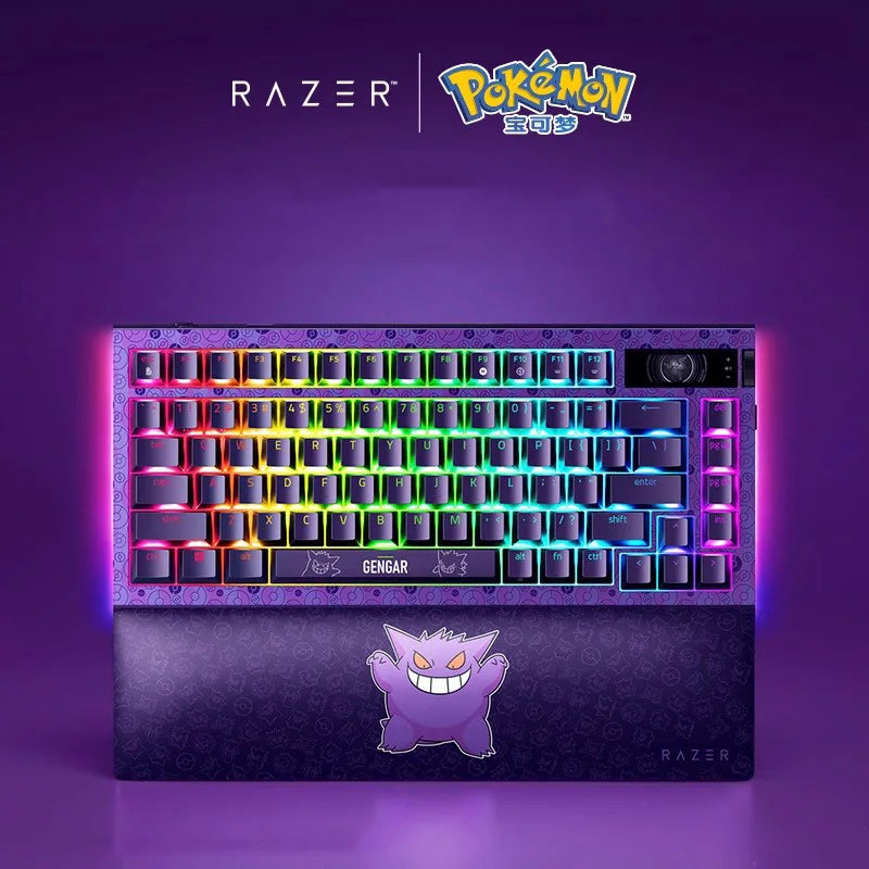 Razer Pokemon Gengar Edition Mouse Mat BlackWidow V4 Pro 75% Keyboard Gengar Wireless Mouse Gengar RGB Headset Gengar Keycap