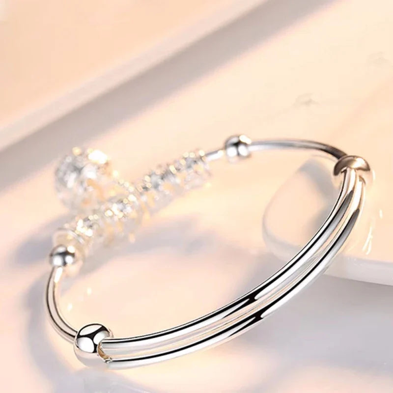925 Silver Hollow Bell Bangle