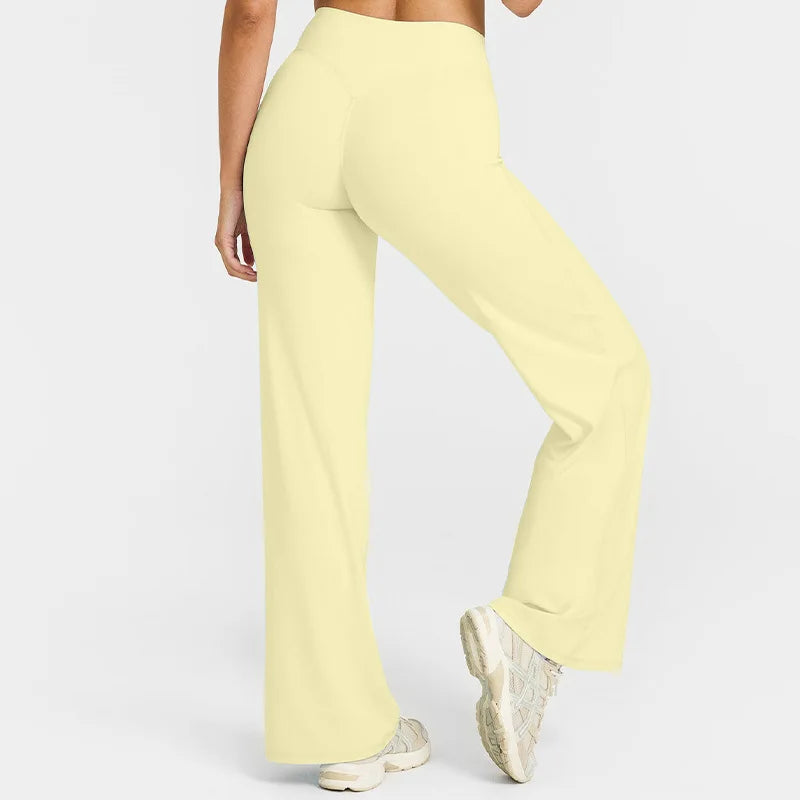 Peach Hip Slimming Yoga Straight-leg Pants