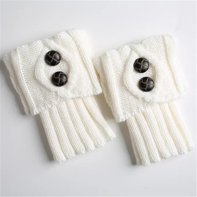 Knitted Leg Warmer Short Leg Warmers Boot Cover Warm Socks Cuffs Thermal Ladies Legging Crochet Foot Ankle Warmers Winter Women