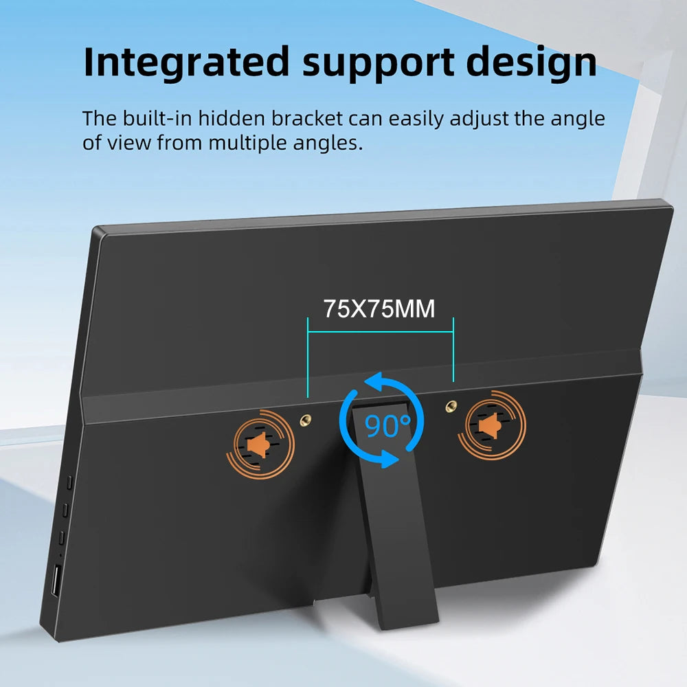 17.3 Inch Portable Monitor TFT Panel LCD Screen External Monitor PC USB C HDMI-compatible
