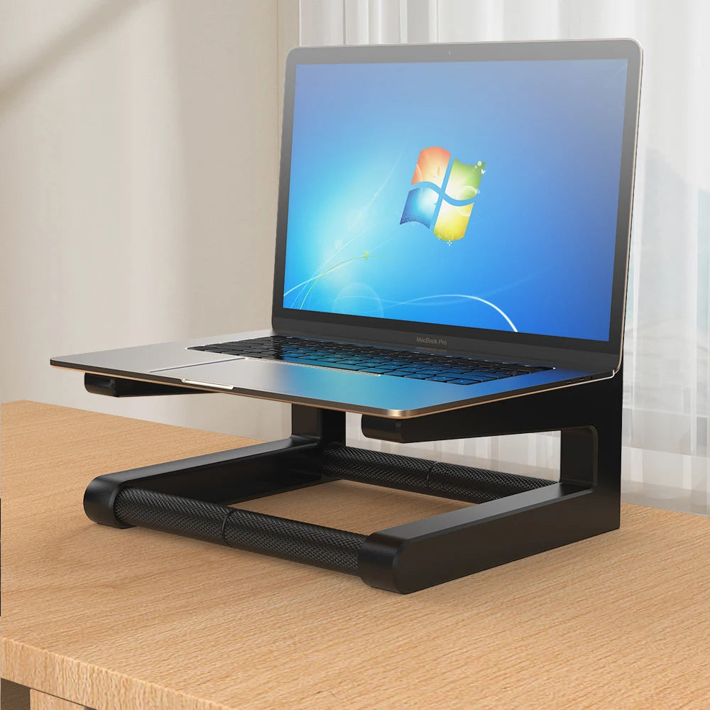 Ergonomic height-adjustable round-pole double-layer laptop stand with keyboard standsuitable for MacBook, Pc, tablet - sturdy