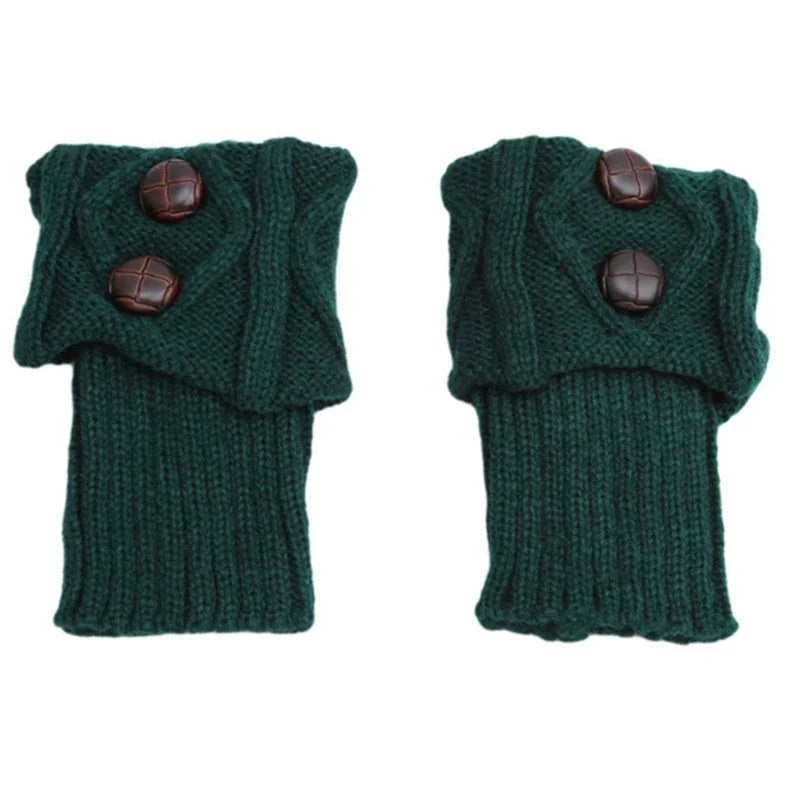 Knitted Leg Warmer Short Leg Warmers Boot Cover Warm Socks Cuffs Thermal Ladies Legging Crochet Foot Ankle Warmers Winter Women