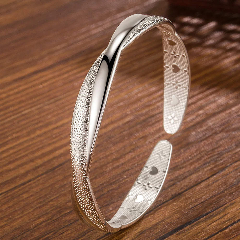 925 Silver Hollow Bell Bangle