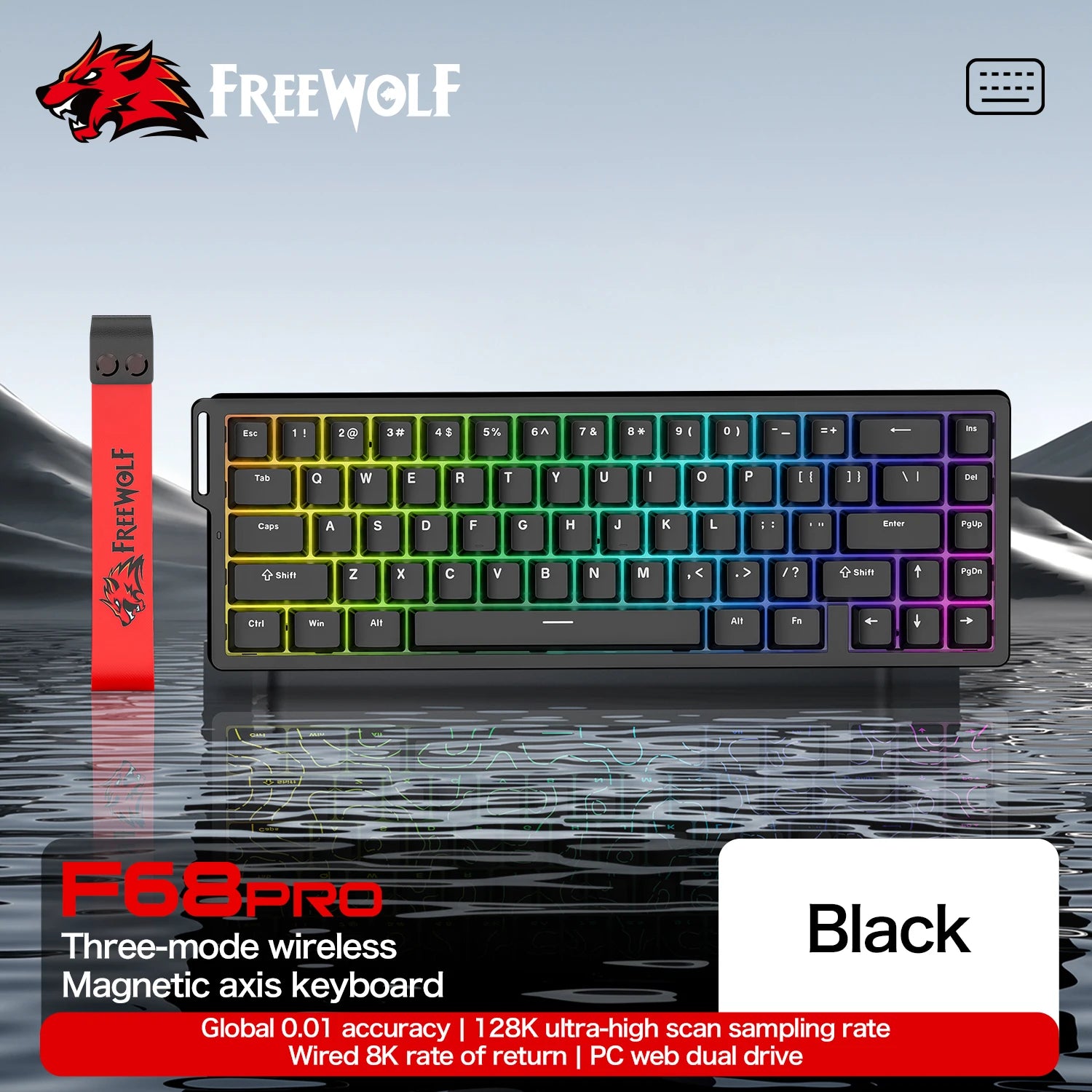 Magnetic Gaming Keyboard ATTACK SHARK X68HE X68PRO HE and FREEWOLF F68