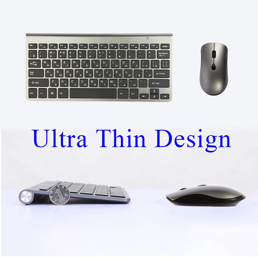 Mini Wireless Keyboard and Mouse 2.4G Protable Silent Mice