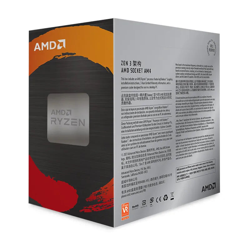 AMD Ryzen 5 5600GT Processor (Boxed) - 6-Core 12-Thread, 3.6GHz, 16MB Cache, Radeon Graphics, 7nm, AM4 Socket, with Wraith Steal