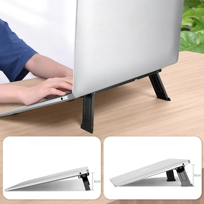 Portable Laptop Stand - Desktop Elevator, Heat Dissipator, Hollow Vertical Support Bracket
