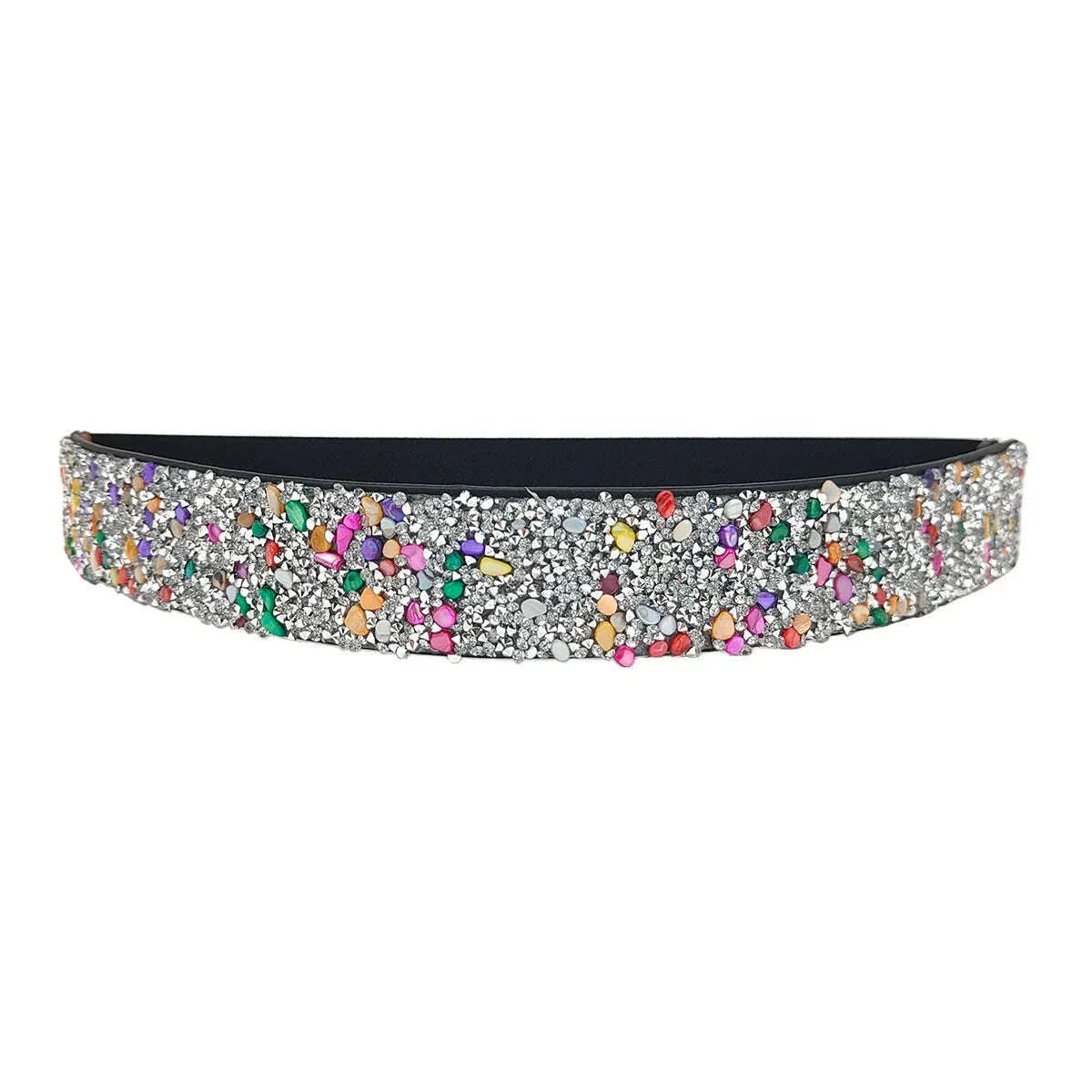 Advanced women's rhinestone belt, women's fashion dress, elastic belt, wedding party accessories