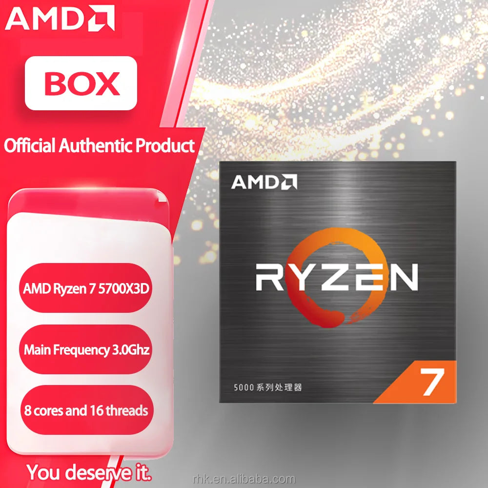 High Cost Performance AMD Ryzen 7 5700X3D 8-Core, 16-Thread Desktop Processor  for Desktop Computer AMD Boxed Processors