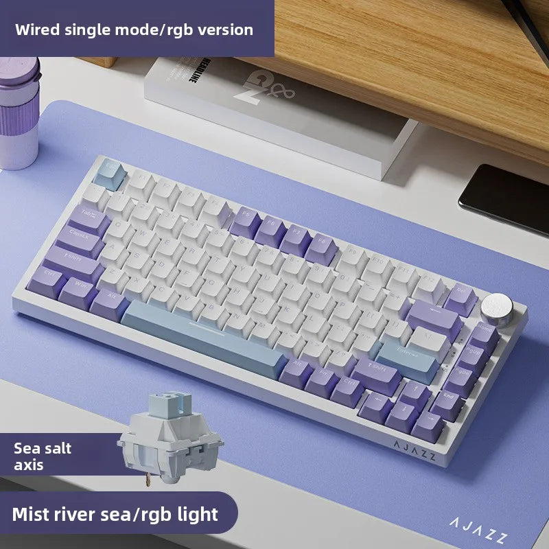 Heijue AK820pro Wireless Tri-Mode Mechanical Keyboard Customizable 75%