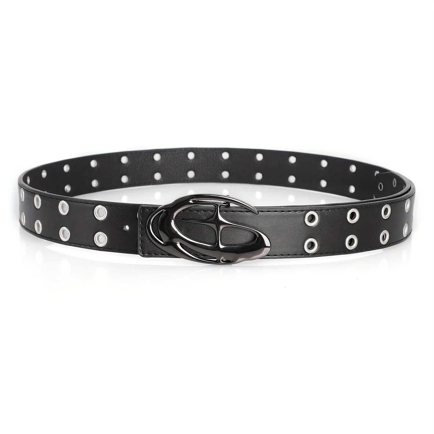 Gothic Buckle Leather Belt