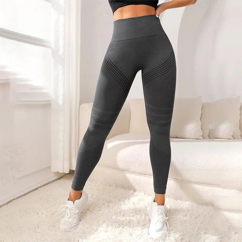Women’s High Waist Seamless Workout Leggings – Breathable Fitness Sportswear