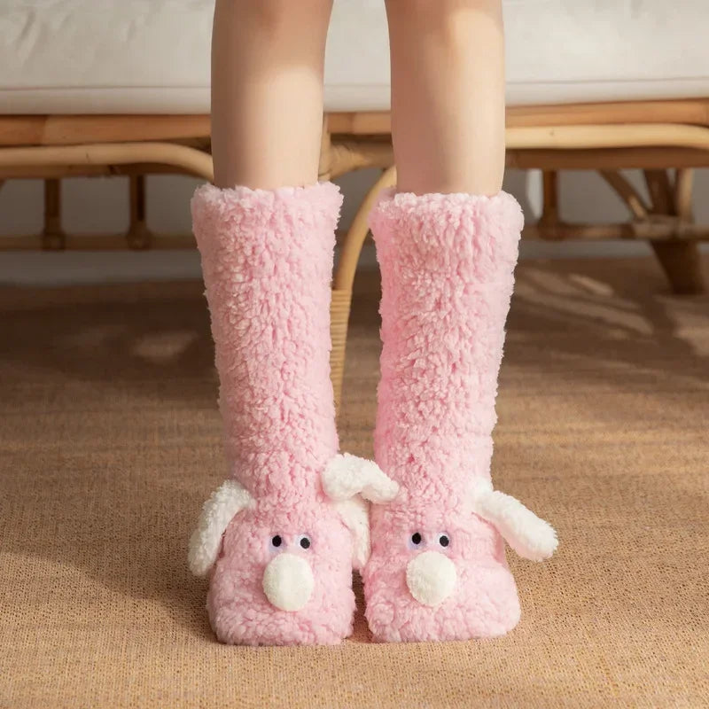 Women’s Plush Dog Socks