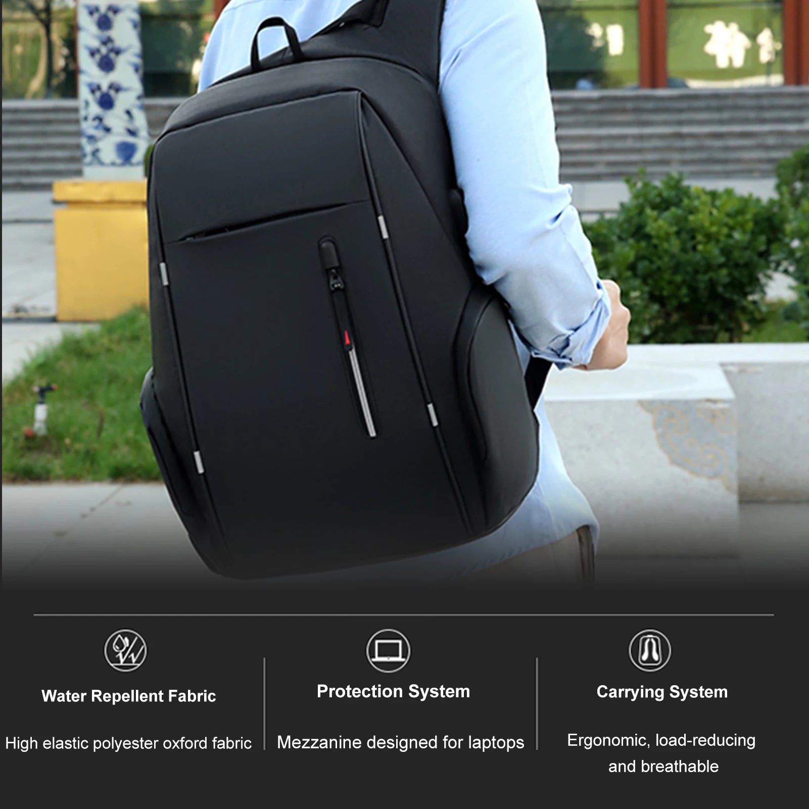 【New】Laptop Backpack For 17 Inch Laptop Bag With USB Port Fashion Waterproof Backpacks One Bag for All Outings, for Men & Women