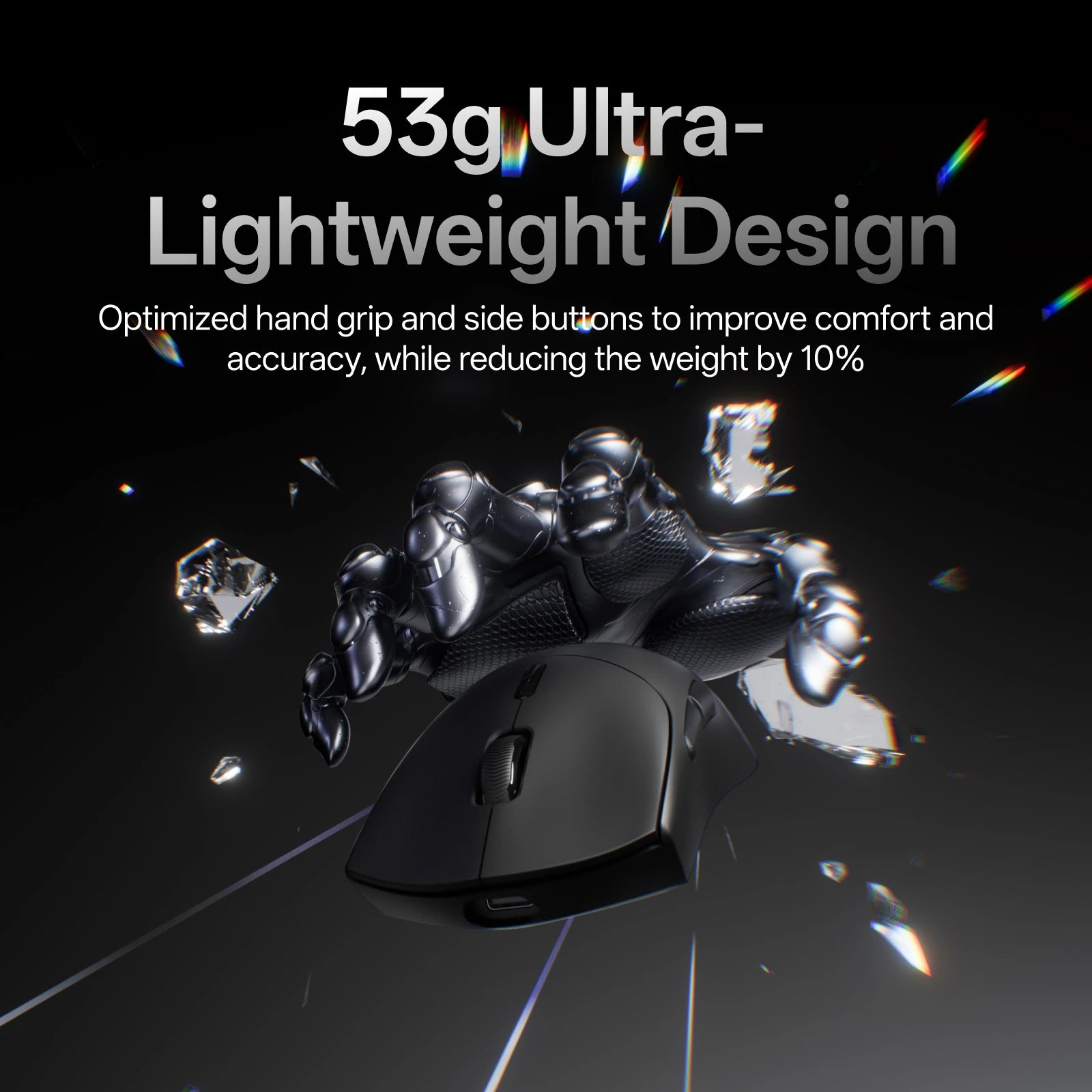 Rapoo VT7 MAX /VT7 Wireless Gaming Mouse True 8K Wireless Polling Rate 53g Lightweight Up to 750Hr Battery Life