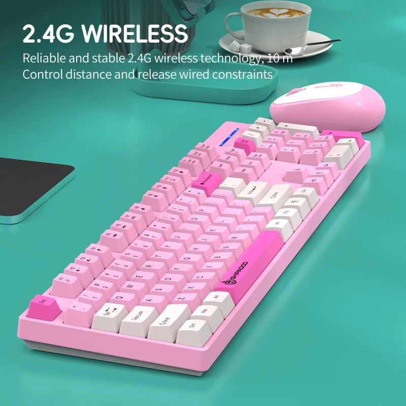 Shipadoo Wireless Keyboard and Mouse Combo Set